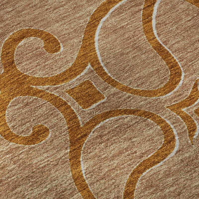Premium Washable Super Soft Transitional Scroll Mayfield Rug