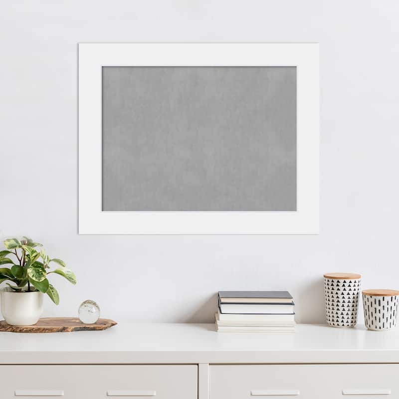 Amanti Art Corvino White Framed Magnetic Board