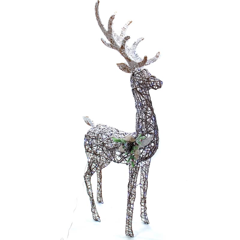 Christmas 5 ft. Frosted Standing Buck