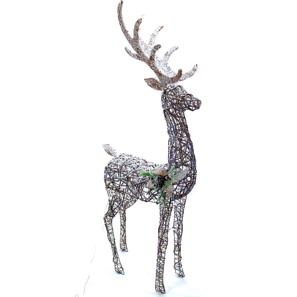 Christmas 5 ft. Frosted Standing Buck