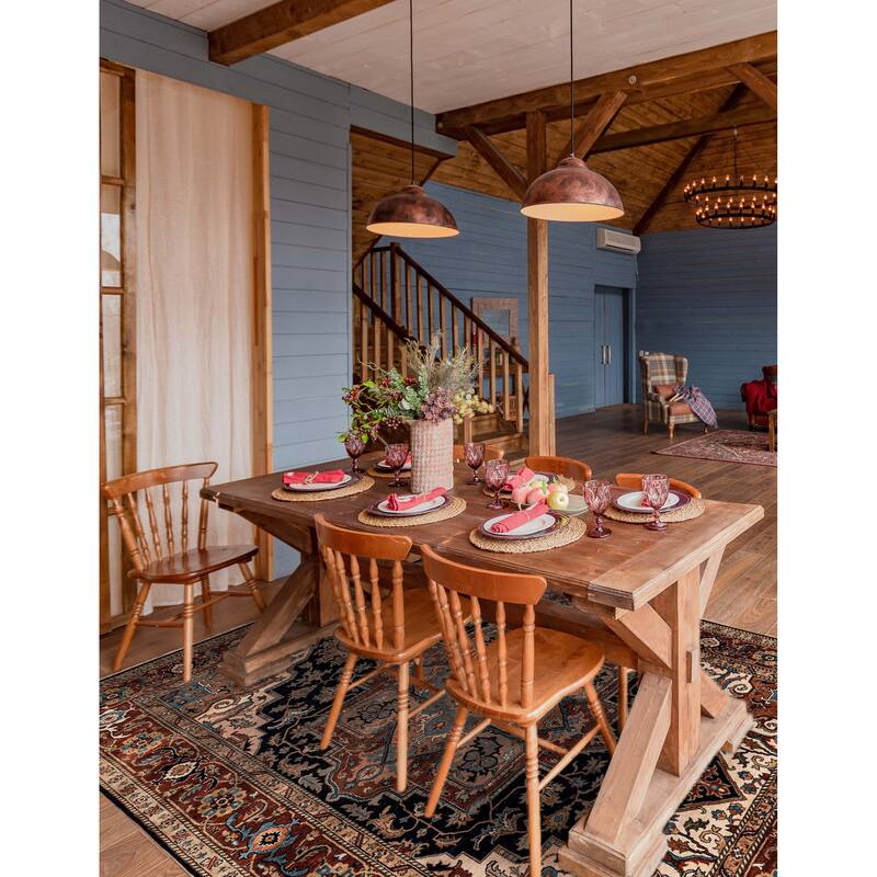 ECARPETGALLERY Hand-knotted Jules Sultane Dark Navy Wool Rug - 8'8 x 12'2