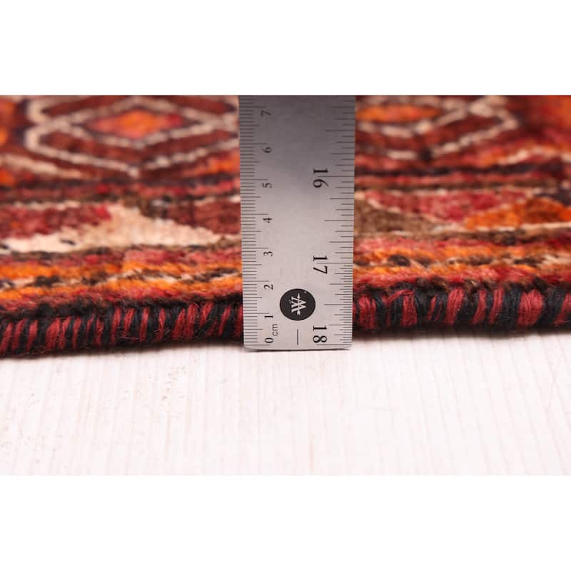 ECARPETGALLERY Hand-knotted Melis Vintage Dark Red Wool Rug - 3'7 x 7'3