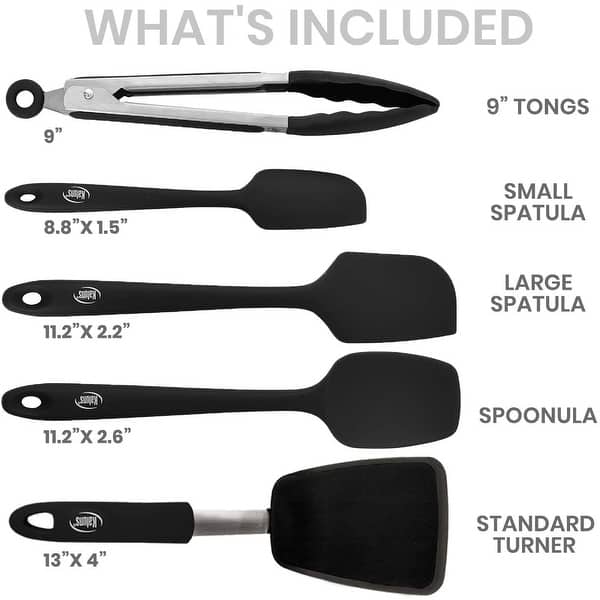 Silicone Spatels,Osuter 3PCS Silicone keukengerei Silicone Spatel Turner Set gleuf Spatel BPA gratis lepel Spatel voor koken bakken Flipping