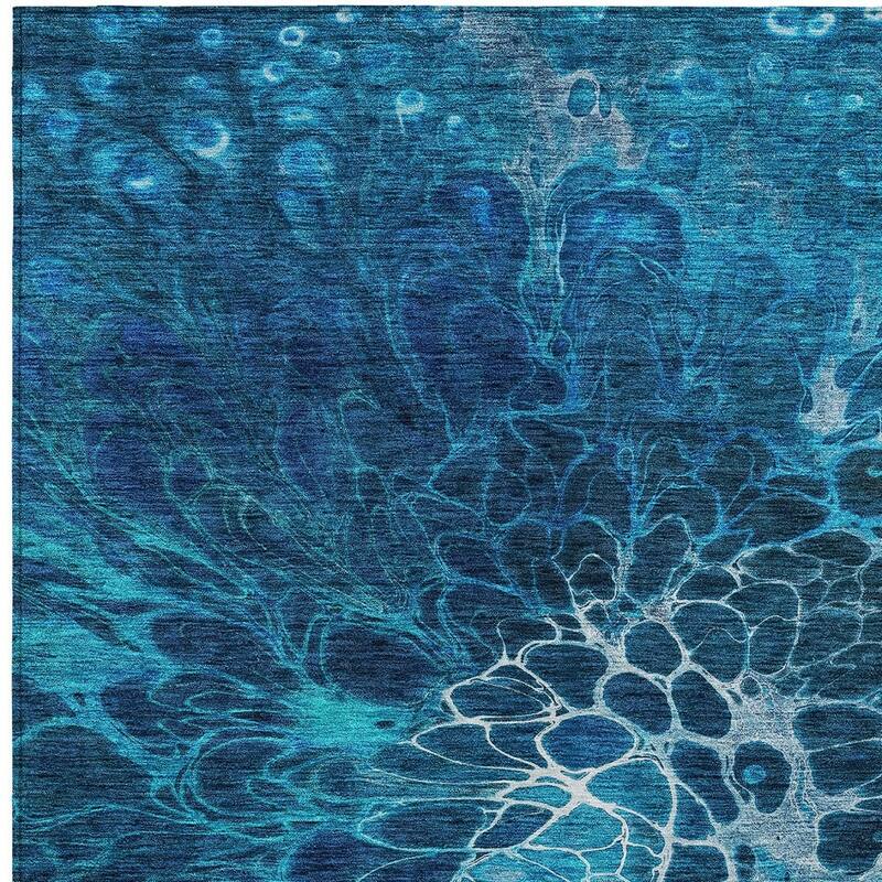 HomeRoots Abstract Transitional Rectangle Outdoor Rug
