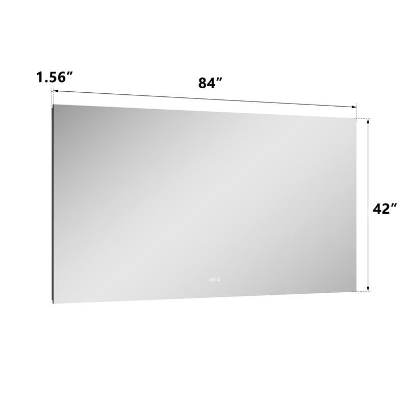 Wall Mounted Back Light Bathroom Frameless LED Mirror With Anti- Fog And Memory Function