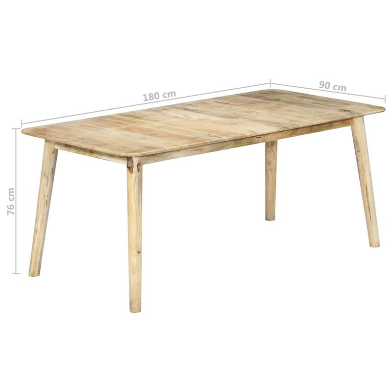 vidaXL Dining Table Kitchen Table Dining Room Dinner Table Solid Wood Mango