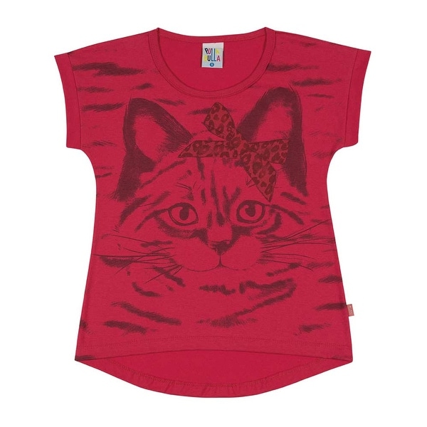 Girls T-Shirt Kids Top Kitten Graphic Tee Pulla Bulla Sizes 2-10 Years