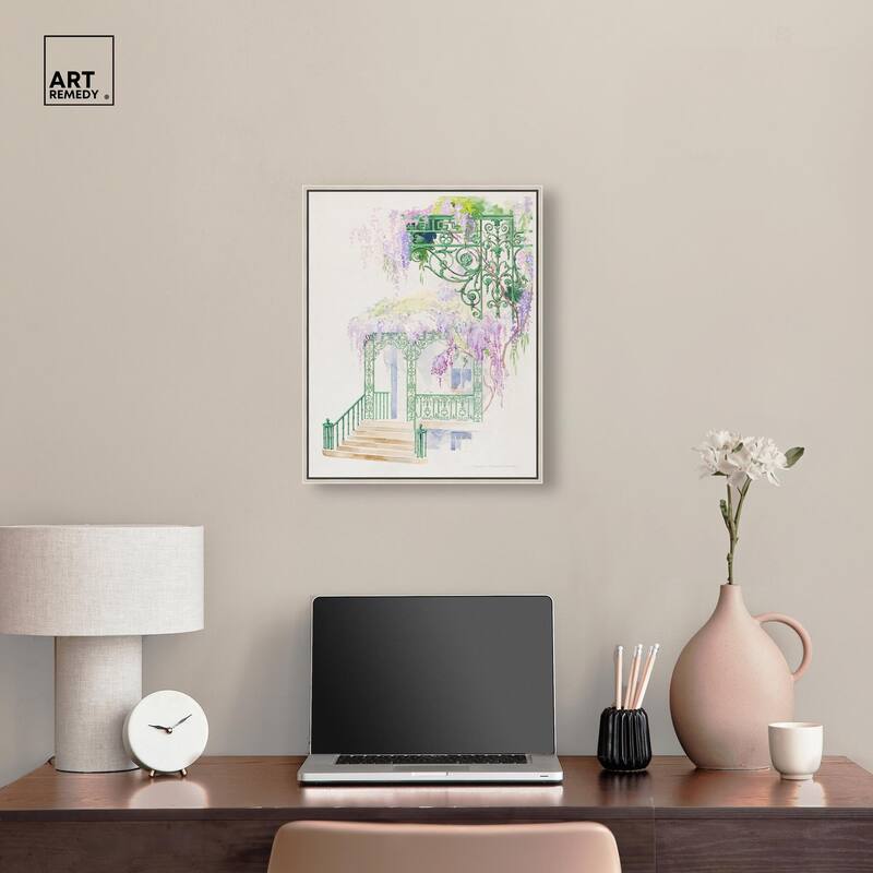 Cast Iron Porch Railing Canvas by Art Remedy