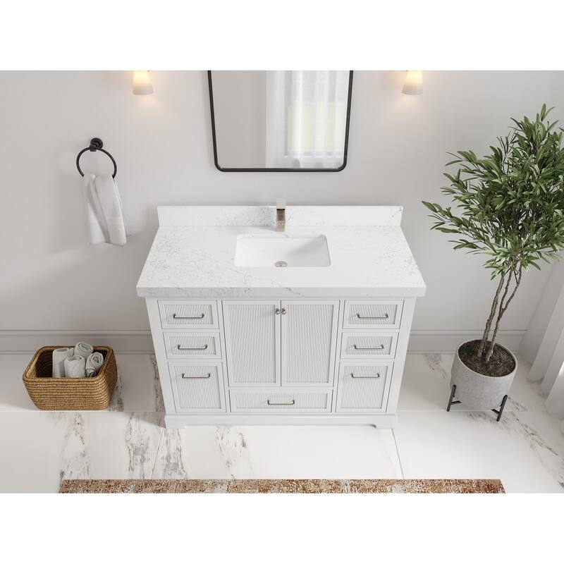 Willow Collections 48 in. W x 22 in. D Alys Single Sink Bathroom Vanity with Countertop
