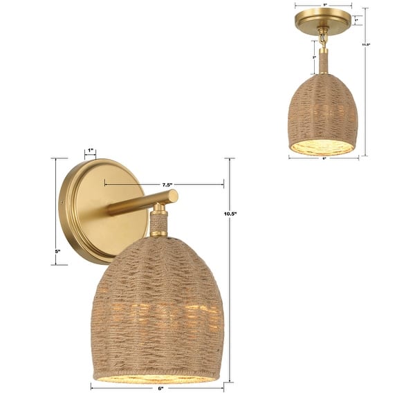 Jace 1 Light Soft Gold Sconce
