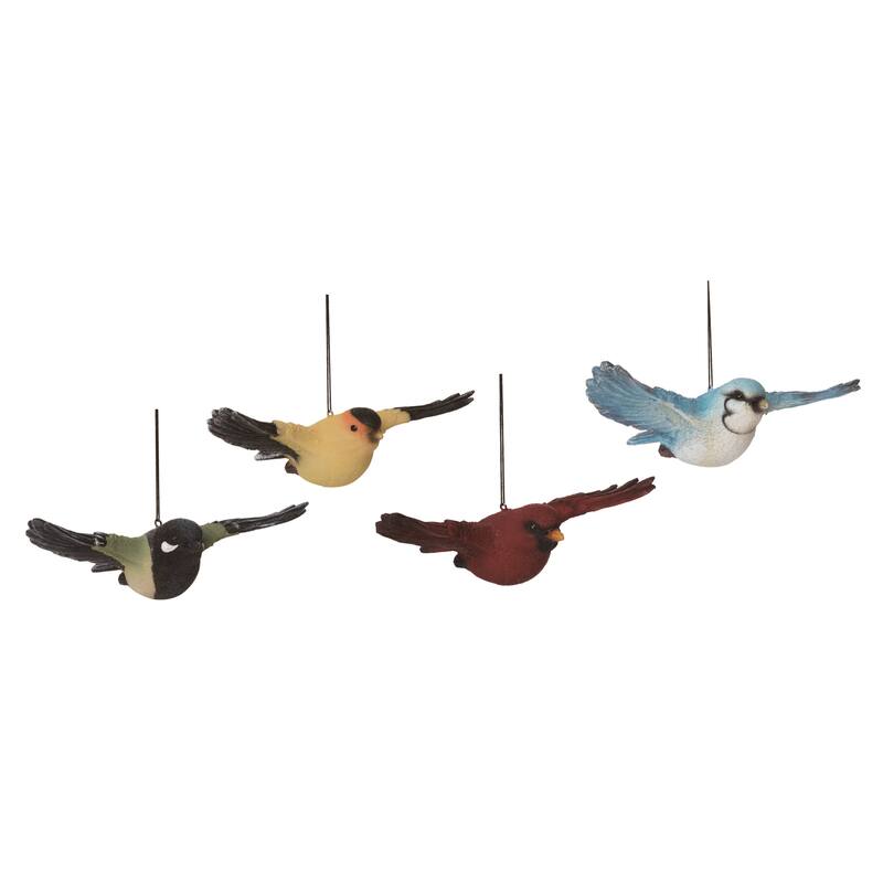 Transpac Resin Flying Bird Set of 4 Spring Home Decorations