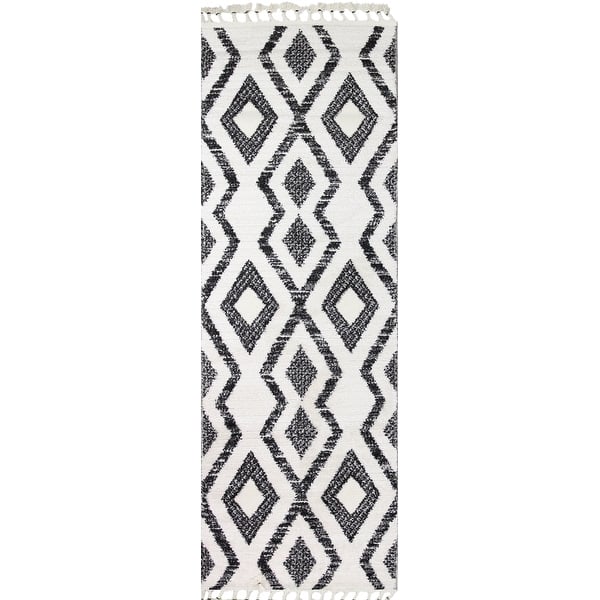Bashian Korbin Ivory Black Contemporary Area Rug Overstock 32243190