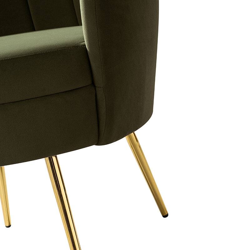 Xabier Cute Modern Upholstered Barrel Chair Accent Chair with Tufted Back by HULALA HOME