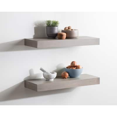 Kate and Laurel Havlock Wood Shelf Set