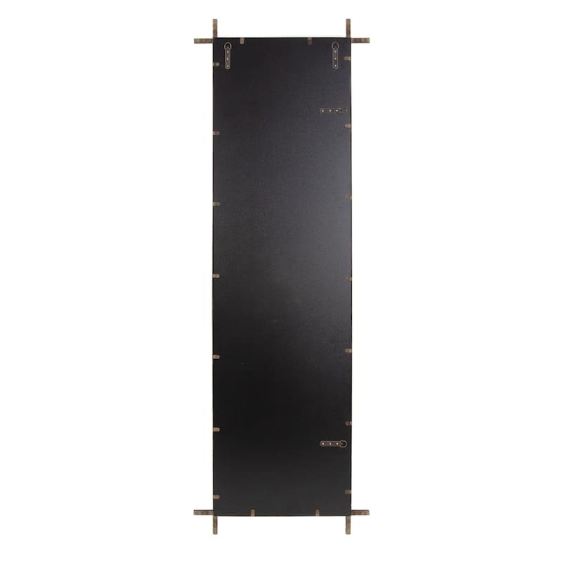 Allan Andrews Rectangular Dressing Mirror with Rebar Textured Iron Frame - 70"H x 24"W