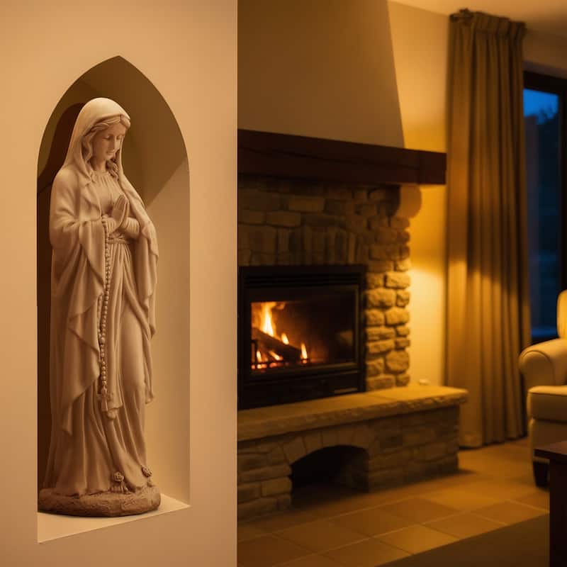 Outdoor Religious Sculpture, Garden Decor, Waterproof Sculpture, Suitable for Courtyard, Front porch, Patio