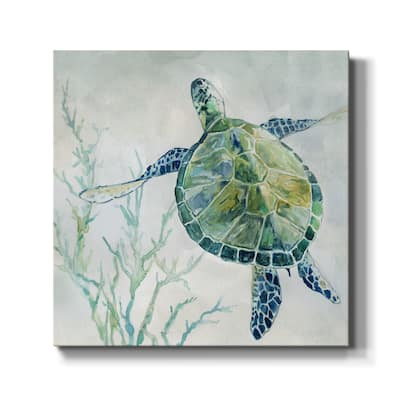 Seaglass Turtle II-Premium Gallery Wrapped Canvas - Ready to Hang