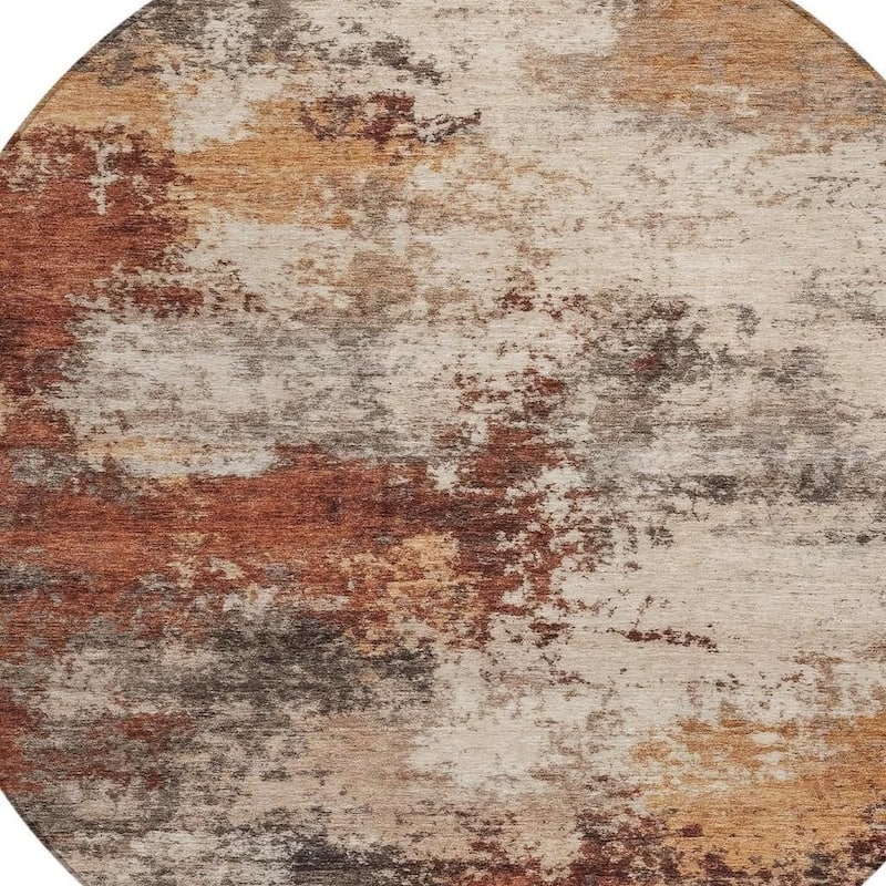 HomeRoots Abstract Transitional Rectangle Outdoor Rug