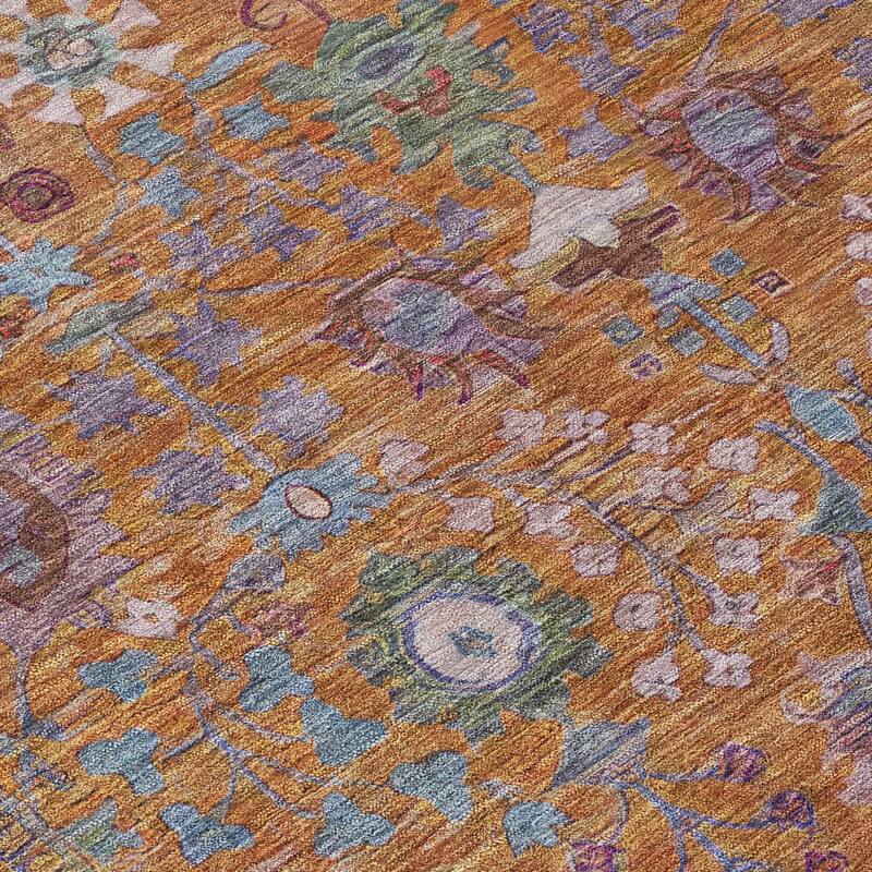 Machine Washable Indoor/ Outdoor Traditional Classic Chantille Rug