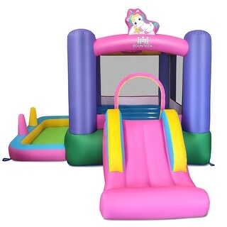 Costway Inflatable Bounce House Kids 6-in-1 Bouncy Castle with Slide - See Details
