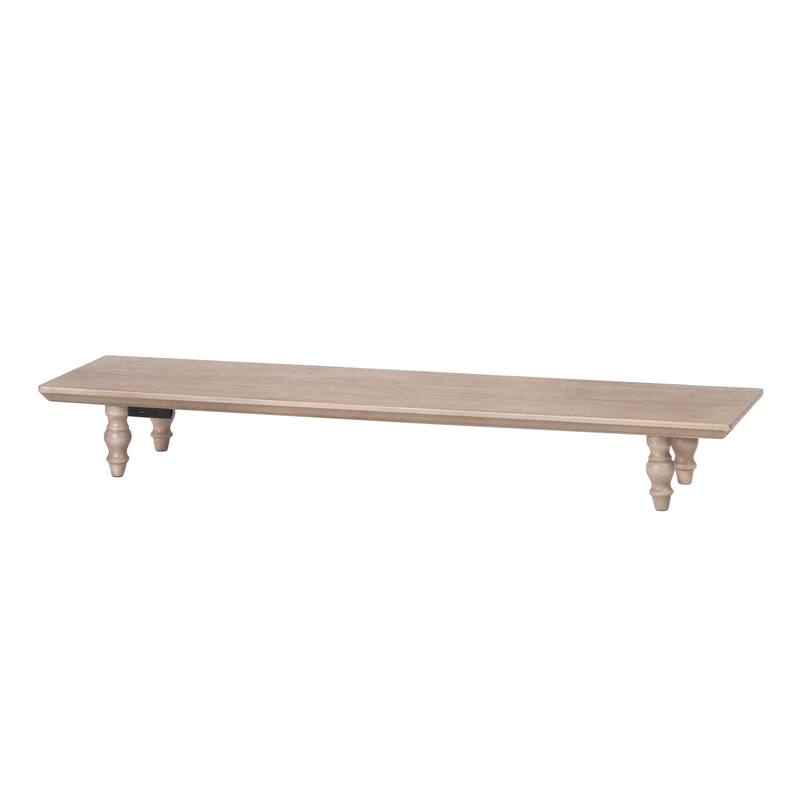Jani Wood Monitor Stand Riser Desk - Ergonomic Design Stand, Desktop Organizer Table for Home, Office Workspace, Gaming Desk