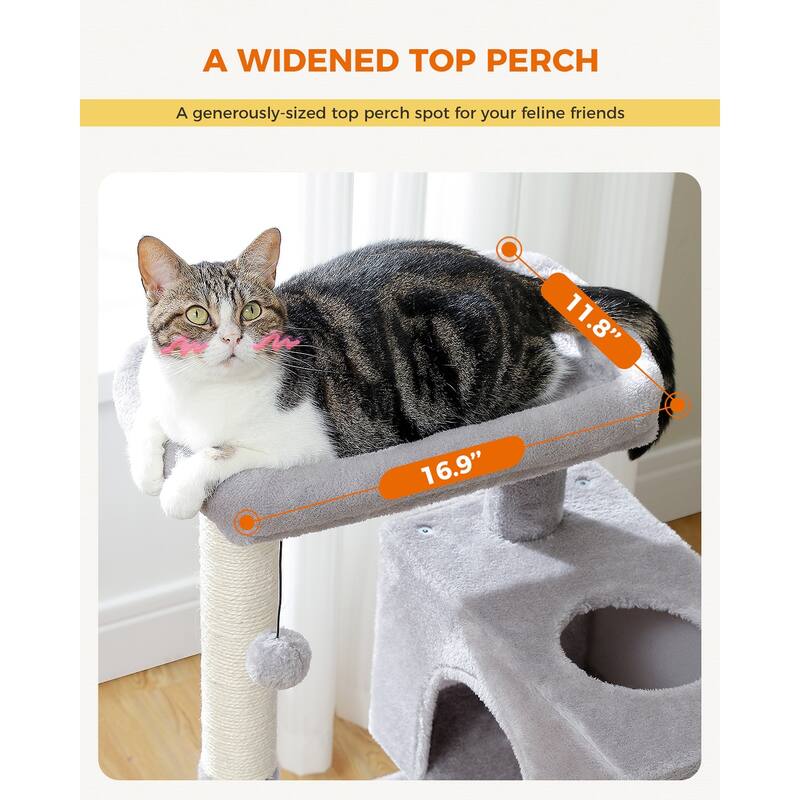 31.5" Cat Tree Cat Tower with Dual Large Condos