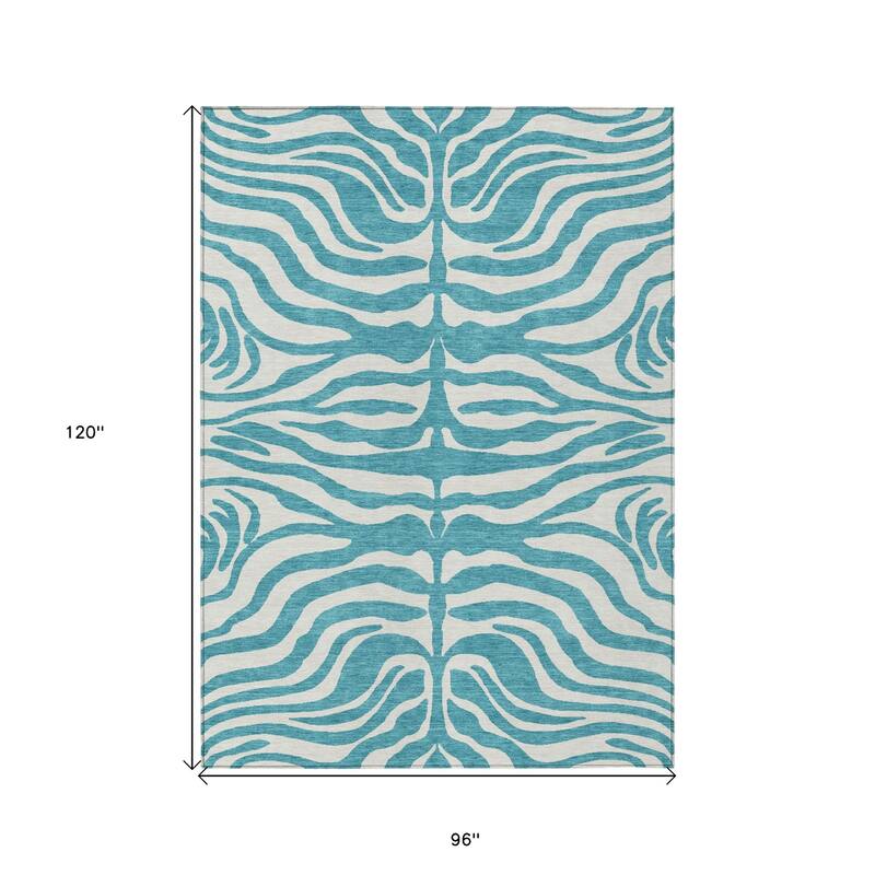 HomeRoots Animal Print Transitional Rectangle Outdoor Rug