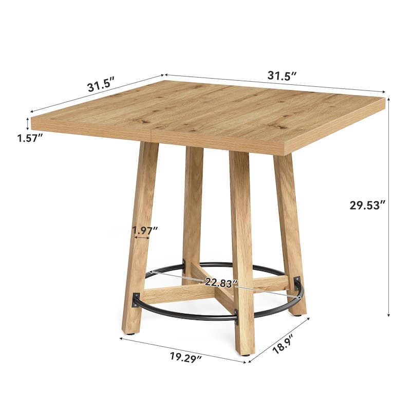 31.5-Inch Square Dining Table