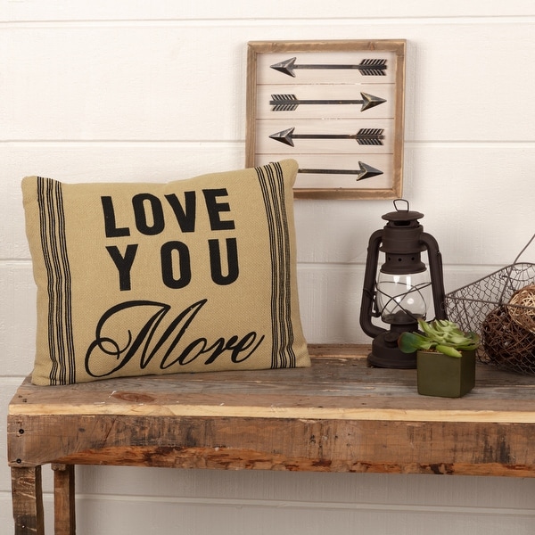 Love You More Pillow 14x18. Opens flyout.