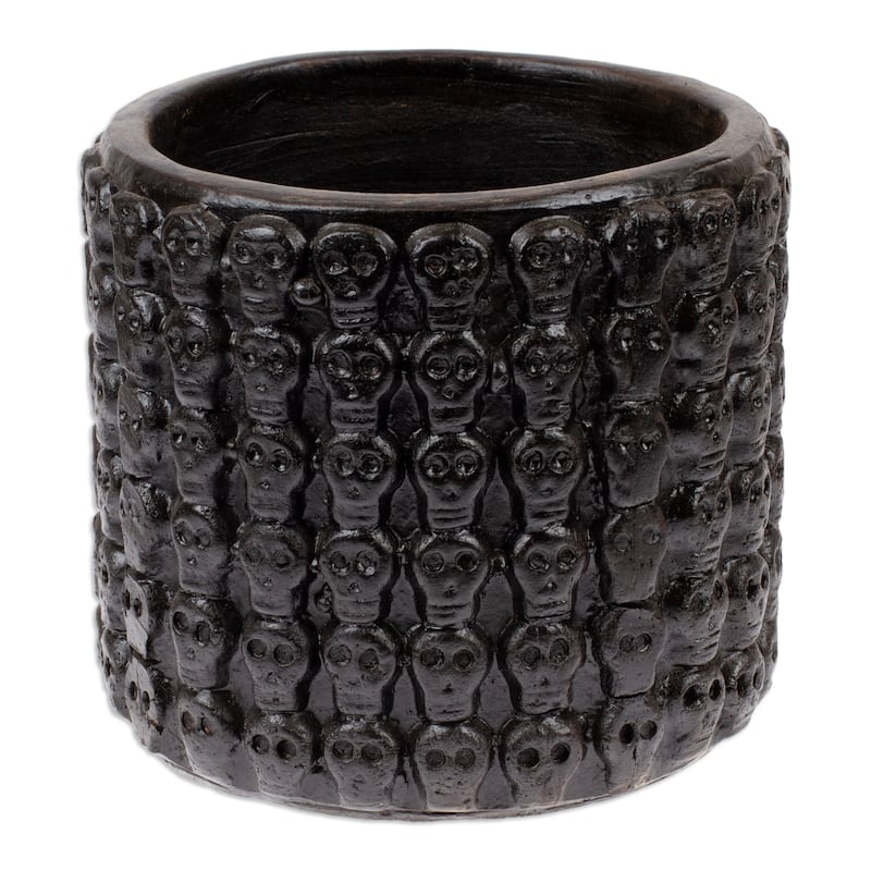 Novica Handmade Portal To The Dark Afterlife Ceramic Flower Pot