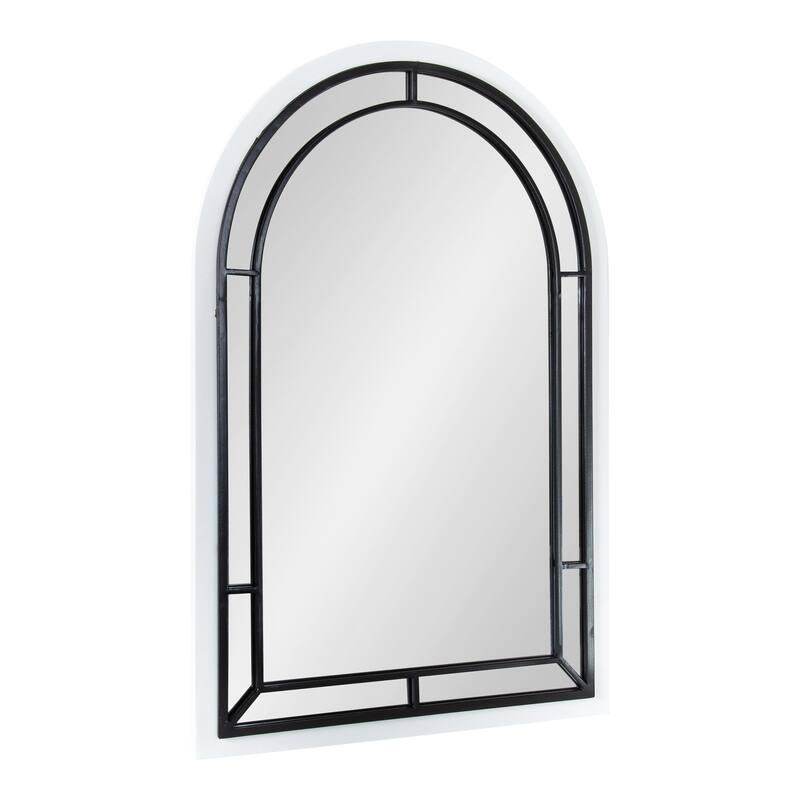 Kate and Laurel Audubon Framed Arch Mirror - 24x36 - White