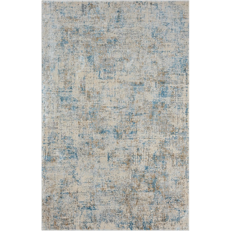 Sevita Blue/Gray Abstract Area Rug - 2' x 3'