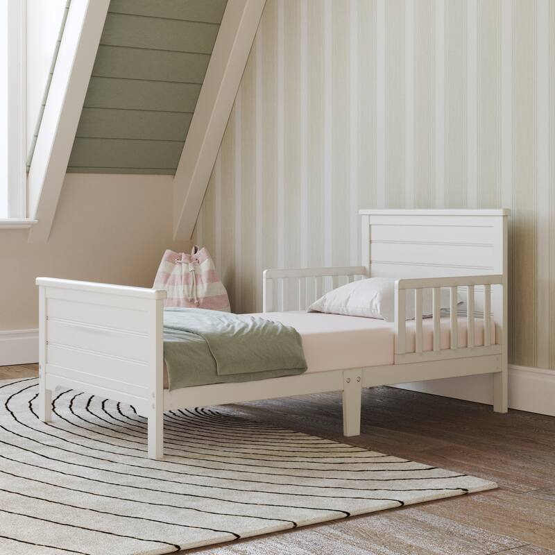 Woodland Toddler Bed with Rails by Forever Eclectic - Brushed Cotton