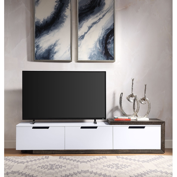 End Table with 3 Drawers Wood Sofa Side Table Set of 2 Brown