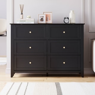 6 drawer piper cream dresser AERIN 6 Drawer Raffia Dresser, Whitewash Chambray