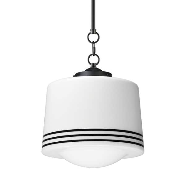 slide 2 of 6, Maxim 21532WT Eureka 12" Wide 1 Light Pendant Black