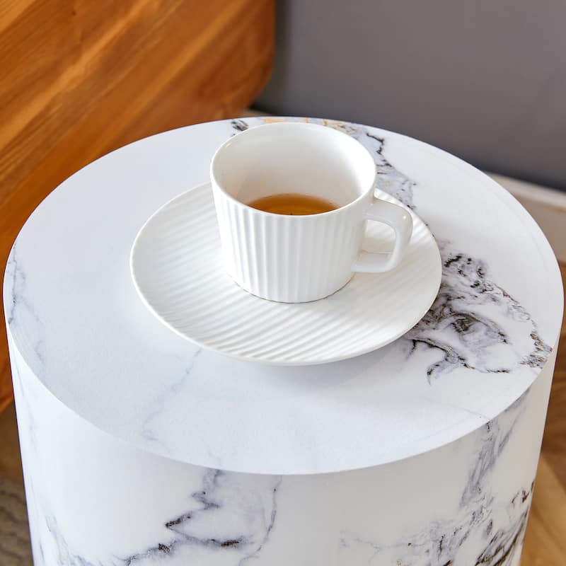 GDFStudio - Jackson Multi-Size Cylindrical Coffee Table Set with Wood-Grain Finish