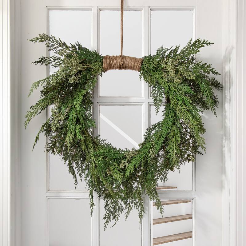 26" Natural TouchCedar Heart Shape Hanging