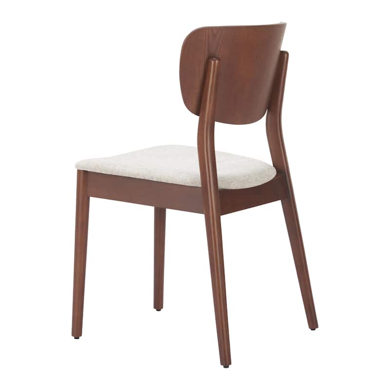 Kellua Dining Chair Beige & Walnut