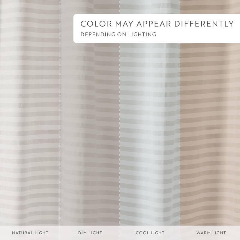 Becky Cameron Cotton Blend Striped Shower Curtain