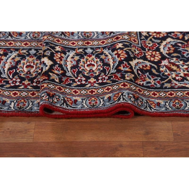 Red Kashan Turkish Area Rug Traditional Machine Made Carpet - 9'6" x 12'10"