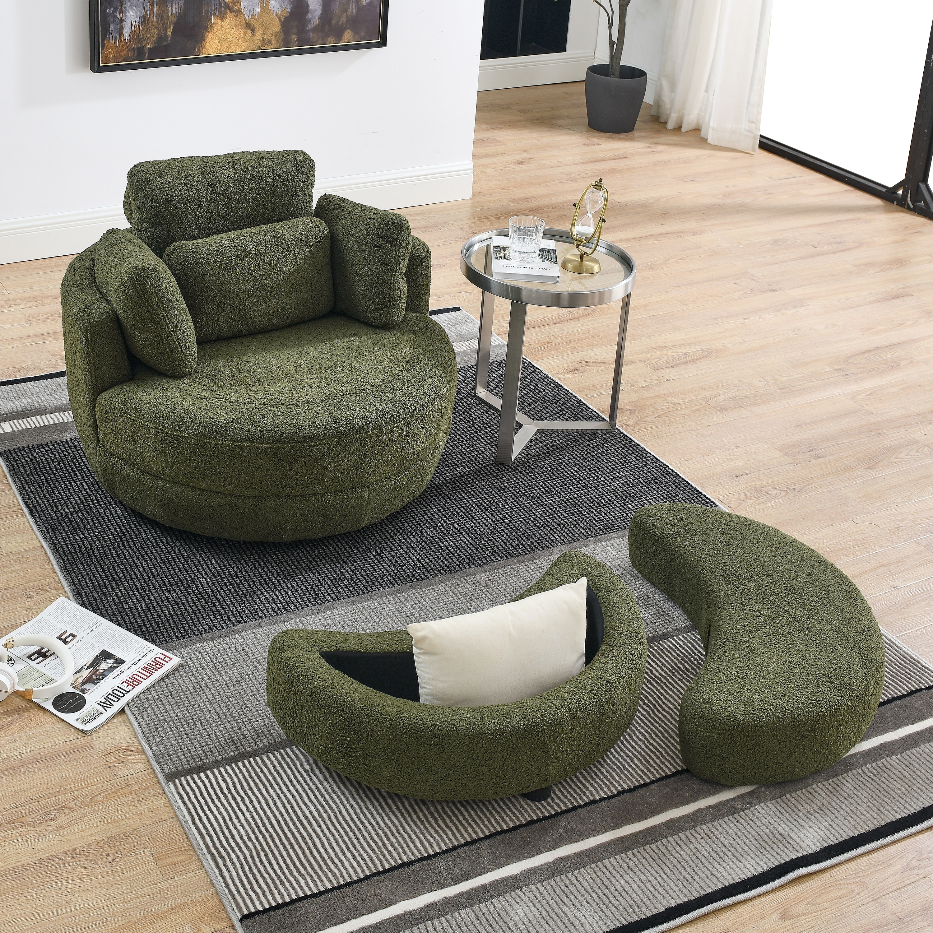 Circular loveseat sofa top