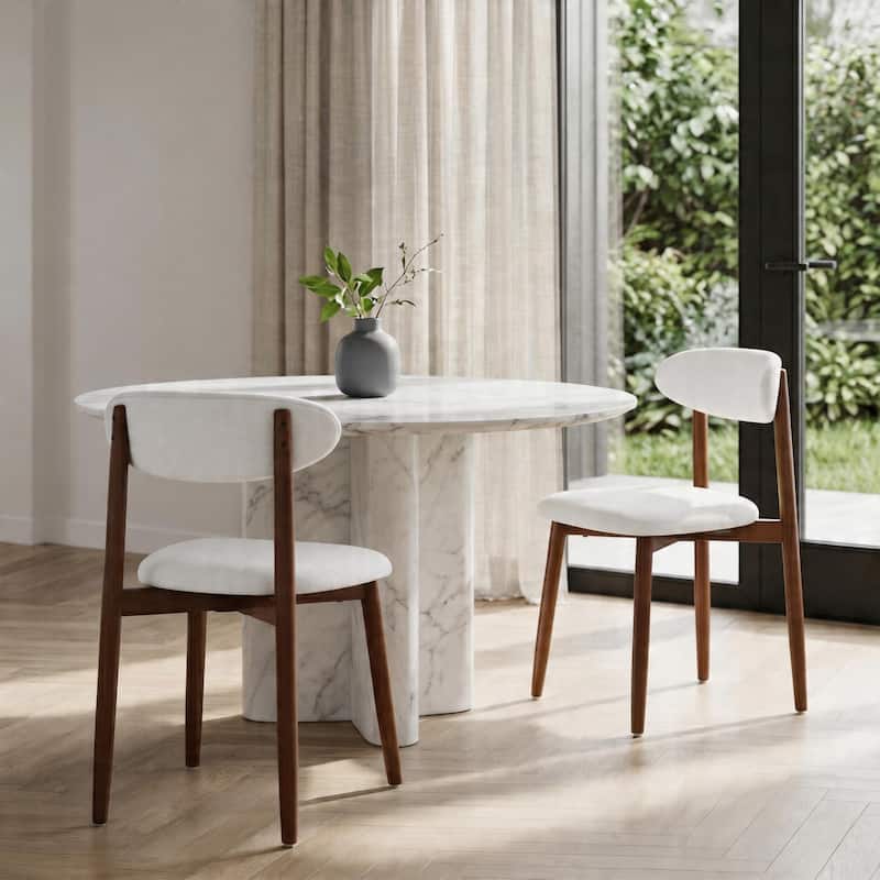 Modern Upholstered Linen Kitchen Dining Chair