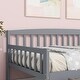 preview thumbnail 15 of 25, Kids Daybed Wood Sofa Bed with Pull-out Storage Drawers Twin Size Platform Storage Bed with Headboard Footboard Guardrails
