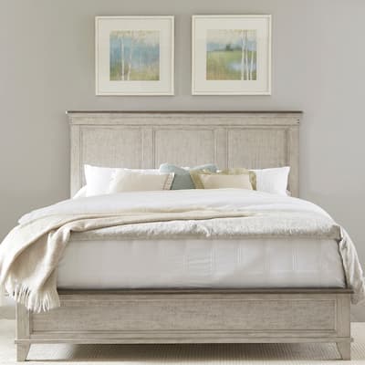 Ivy Hollow Weathered Linen Panel Bed