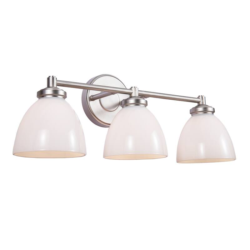 Aspen Creative Bathroom Vanity 3 Lights Fixture, Brushed Nickel - Brushed Nickel