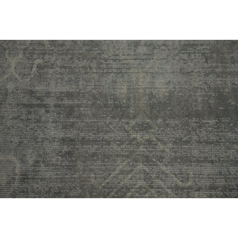 Hand-knotted Transitional Silk Carpet Grey Oushak Rug Geometric Oriental Area Rug - 7' 11'' X 4' 11''