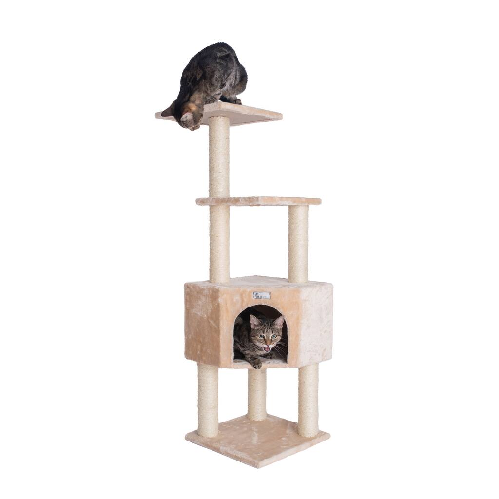 GleePet 48-Inch Cat Tree Real Wood Cat Perches Bge