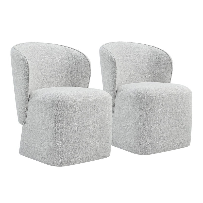 Spruce & Spring Kyle Morden Fabric Dining Room Chair with Casters Wrap-round Back