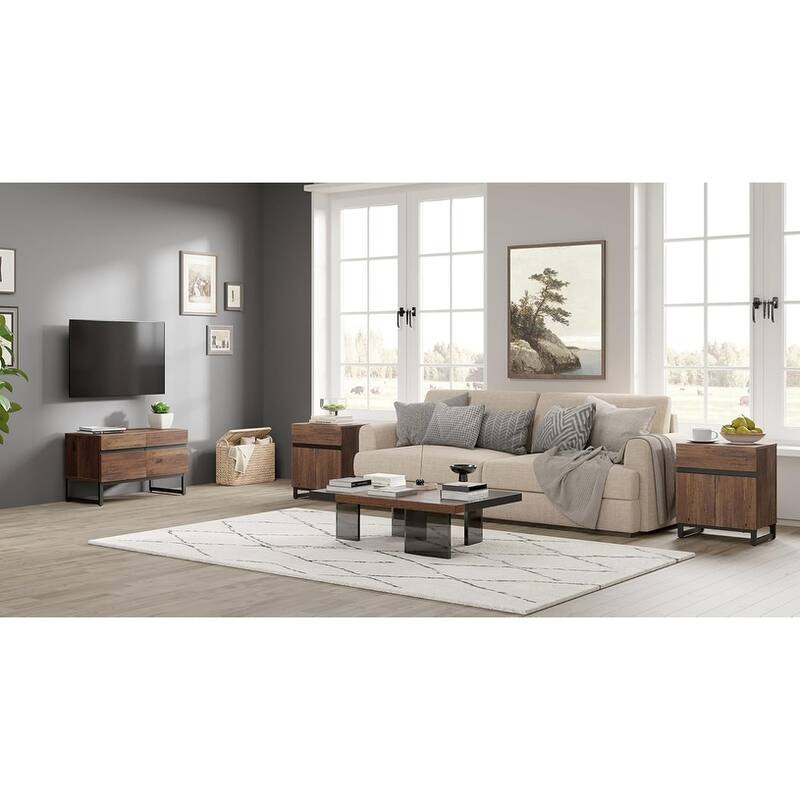 WAMPAT TV Stand and End Table Set of 3